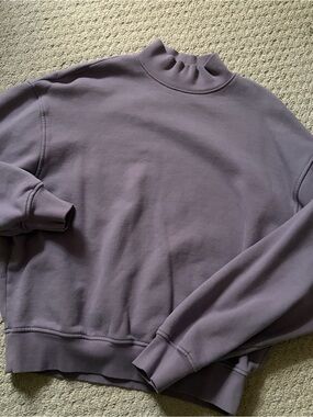 TNA Mock Neck Sweatshirt - Lavender Gray